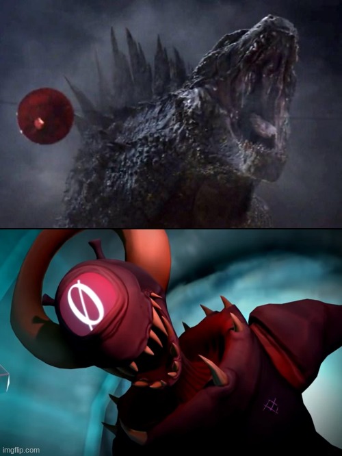 Godzilla (Monsterverse) vs SMG0 (Eldritch Zero form) (Who Would WIn) | image tagged in godzilla roar,godzilla,kaiju,smg4,who would win,crossover | made w/ Imgflip meme maker