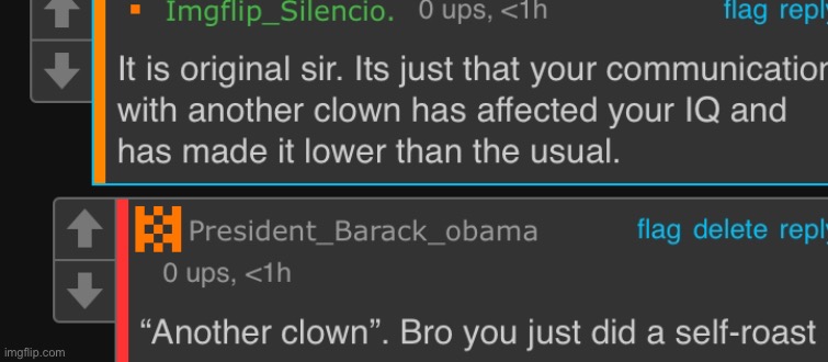 Bruh | image tagged in clown to clown communication | made w/ Imgflip meme maker
