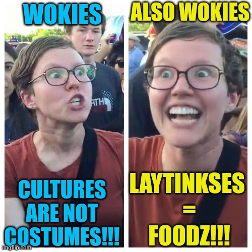 Halloween is coming soon, and DC's dropped their Hispanic Heritage month covers | ALSO WOKIES; WOKIES; LAYTINKSES 
=
FOODZ!!! CULTURES ARE NOT COSTUMES!!! | image tagged in social justice warrior hypocrisy,we're latinos,we're hispanics,latinx ain't a real word,woke,triggered feminist | made w/ Imgflip meme maker