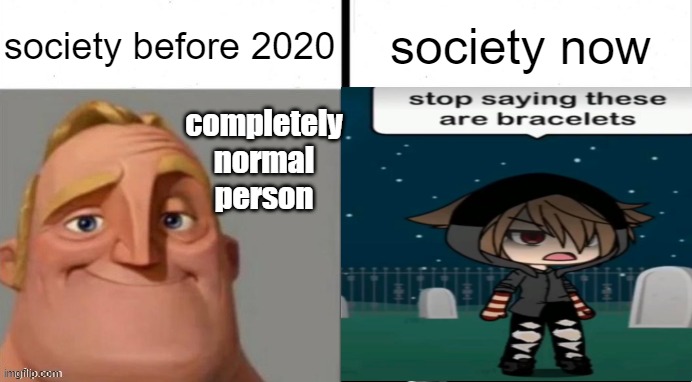 i have lost all faith in humanity | society before 2020; society now; completely normal person | made w/ Imgflip meme maker