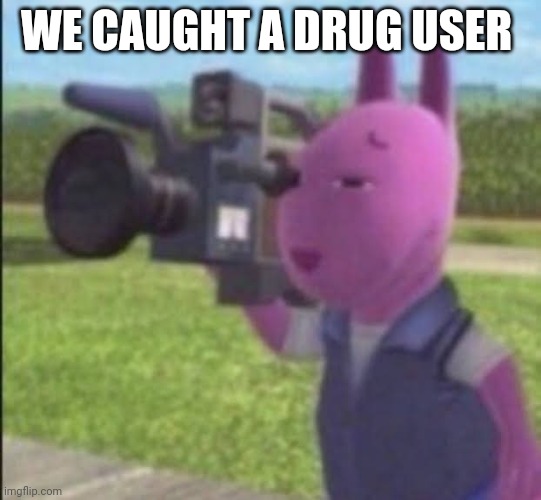 Caught in 4k | WE CAUGHT A DRUG USER | image tagged in caught in 4k | made w/ Imgflip meme maker
