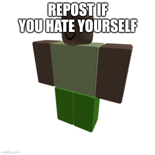 Roblox oc | REPOST IF YOU HATE YOURSELF | image tagged in roblox oc | made w/ Imgflip meme maker