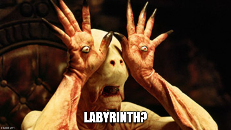 Pan's Labyrinth | LABYRINTH? | image tagged in pan's labyrinth | made w/ Imgflip meme maker