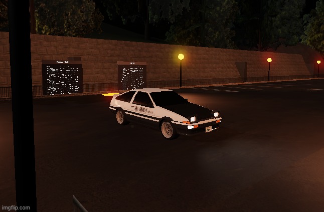 Toyota AE86 moment | image tagged in roblox,initial d,midnight racing | made w/ Imgflip meme maker