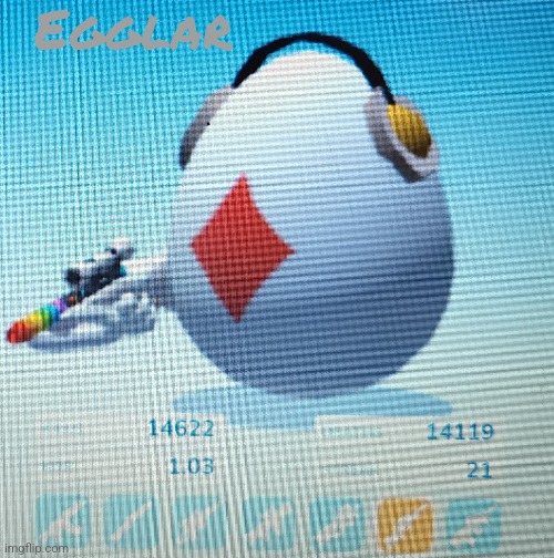 Egglar has 90,000 health but has insane defense every 5 seconds. Their weapons can scramble the toughest of eggs | Egglar | made w/ Imgflip meme maker