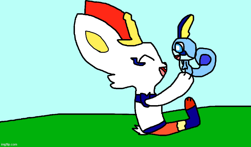 cinderace and sobble | made w/ Imgflip meme maker