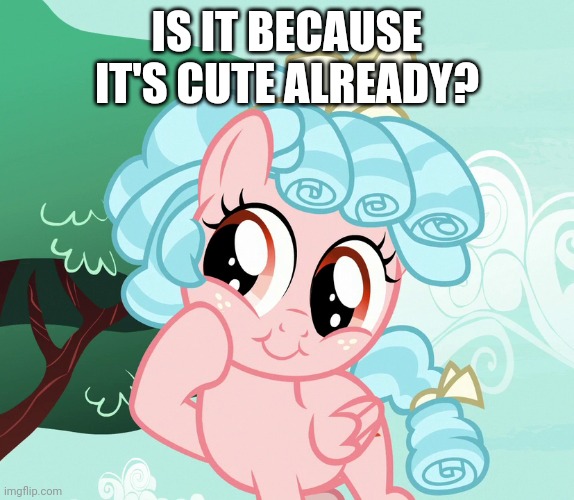IS IT BECAUSE IT'S CUTE ALREADY? | made w/ Imgflip meme maker