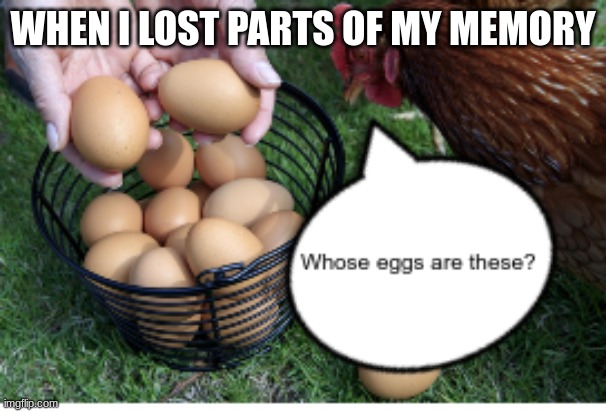 Chicken | WHEN I LOST PARTS OF MY MEMORY | image tagged in funny | made w/ Imgflip meme maker