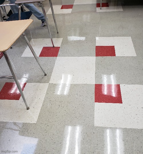 Actual tile placement in my school | image tagged in bruh | made w/ Imgflip meme maker