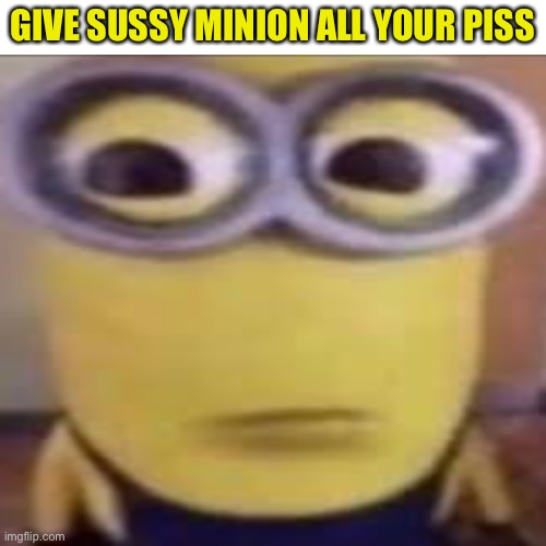 GIVE SUSSY MINION ALL YOUR PISS | made w/ Imgflip meme maker