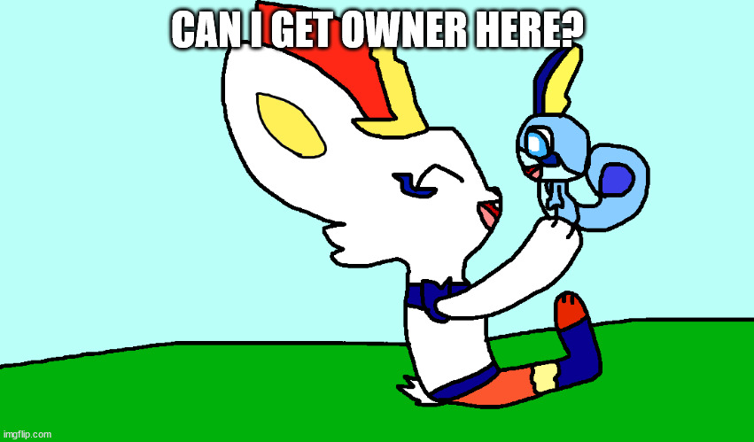 pls? (-Dragonite- note: Not yet) | CAN I GET OWNER HERE? | made w/ Imgflip meme maker