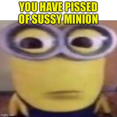 YOU HAVE PISSED OF SUSSY MINION | made w/ Imgflip meme maker