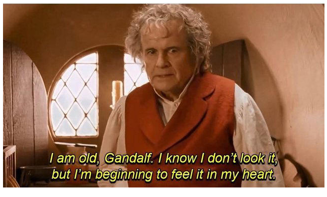 High Quality Old Bilbo Blank Meme Template