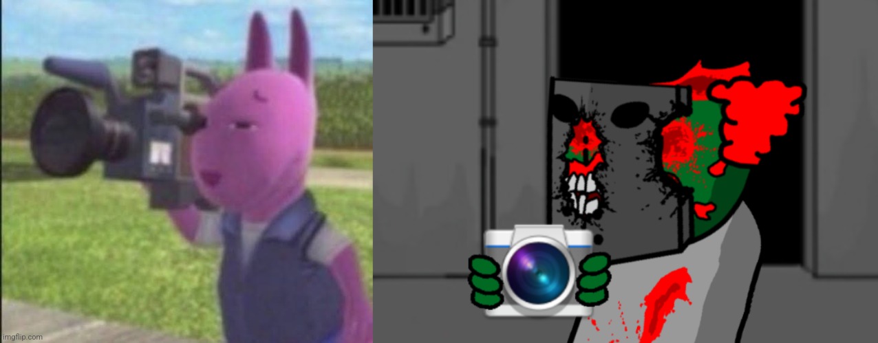 image tagged in caught in 4k,tricky holding camera | made w/ Imgflip meme maker