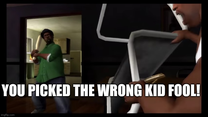 You picked the wrong house fool | YOU PICKED THE WRONG KID FOOL! | image tagged in you picked the wrong house fool | made w/ Imgflip meme maker