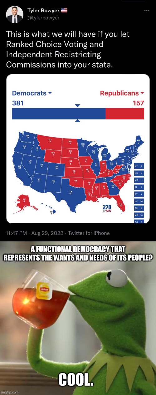 Mr. Bowyer admitting the quiet part out loud. | A FUNCTIONAL DEMOCRACY THAT REPRESENTS THE WANTS AND NEEDS OF ITS PEOPLE? COOL. | image tagged in memes,but that's none of my business,democracy,republicans | made w/ Imgflip meme maker
