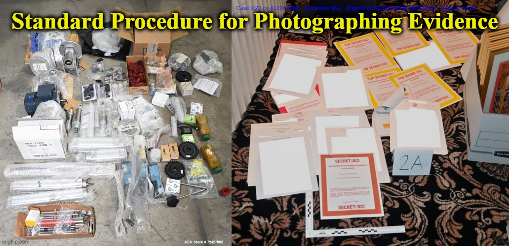 Business As Usual | Standard Procedure for Photographing Evidence | image tagged in trump,mar a lago,top secret,stolen documents | made w/ Imgflip meme maker