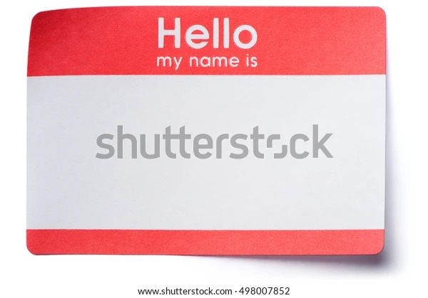 High Quality Name Tag Blank Meme Template