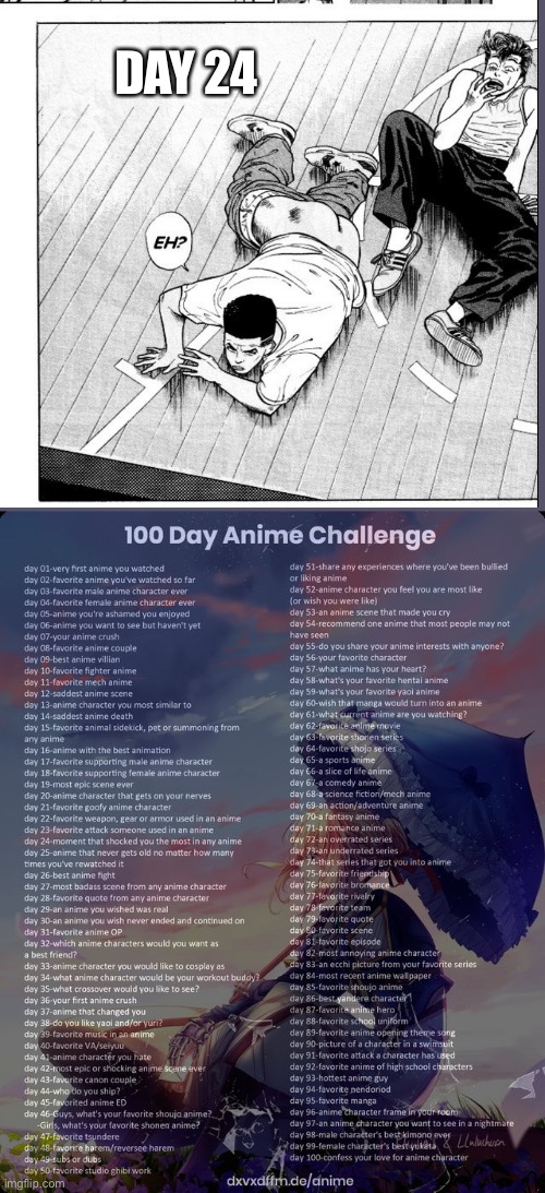 Hanamichi pulling Akagi’s pants down | DAY 24 | image tagged in 100 day anime challenge,dunk,basketball | made w/ Imgflip meme maker