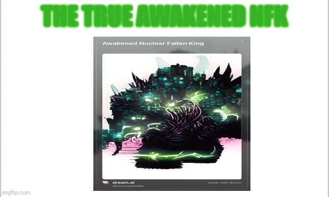 Ai generated image | THE TRUE AWAKENED NFK | image tagged in white background,tds | made w/ Imgflip meme maker