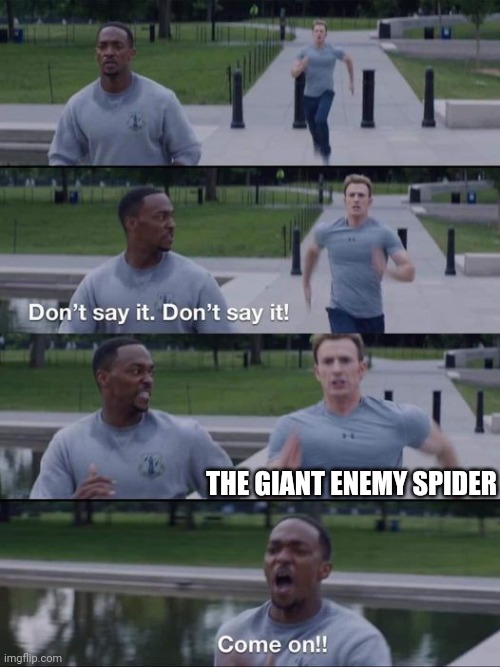 dont say it | THE GIANT ENEMY SPIDER | image tagged in dont say it | made w/ Imgflip meme maker