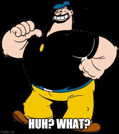 bluto | HUH? WHAT? | image tagged in bluto | made w/ Imgflip meme maker