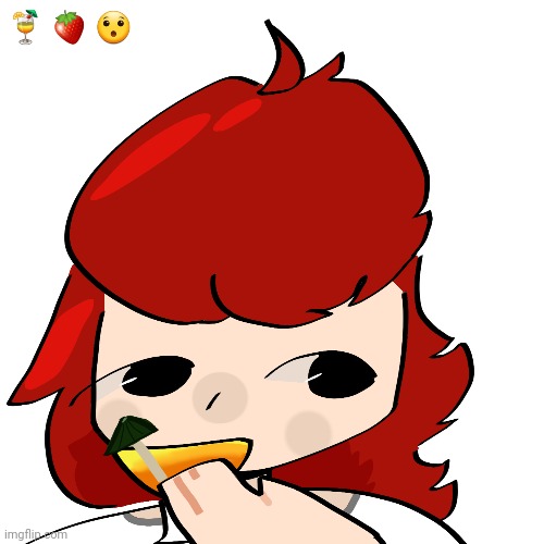 I made an oc out of randomly generated emojis :D | image tagged in fr tho she looks like the wendys girl | made w/ Imgflip meme maker