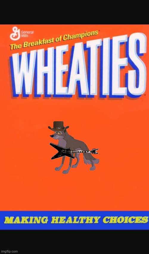 balto on a box of wheaties | image tagged in wheaties box,wolves,country music,memes | made w/ Imgflip meme maker