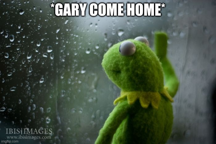 kermit window | *GARY COME HOME* | image tagged in kermit window | made w/ Imgflip meme maker