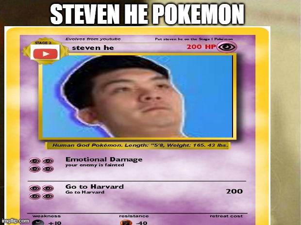 Steven he pokemon | STEVEN HE POKEMON | image tagged in pokemon memes | made w/ Imgflip meme maker