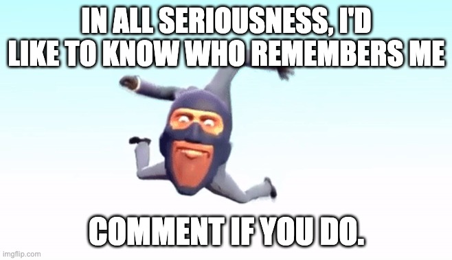 sheep | IN ALL SERIOUSNESS, I'D LIKE TO KNOW WHO REMEMBERS ME; COMMENT IF YOU DO. | image tagged in the s p y | made w/ Imgflip meme maker