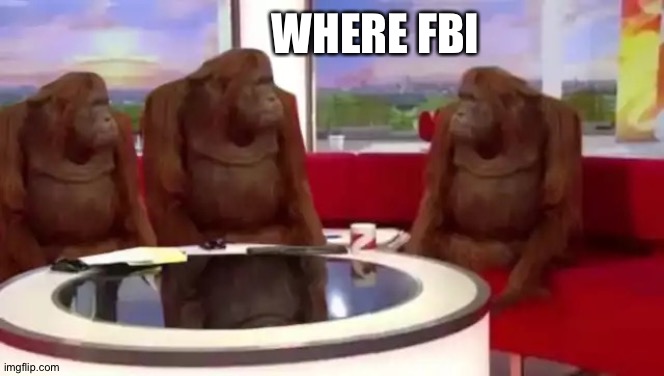Fugazi | WHERE FBI | image tagged in where banana blank,fbi | made w/ Imgflip meme maker