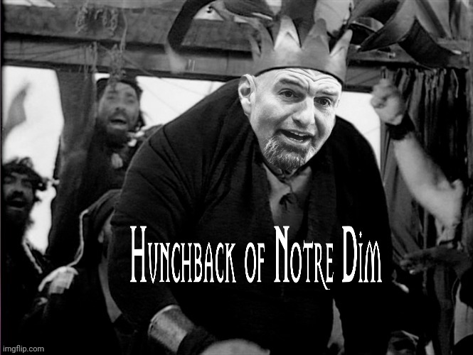 Staring John Fetterman | image tagged in the hunchback of notre dame,pennsylvania | made w/ Imgflip meme maker