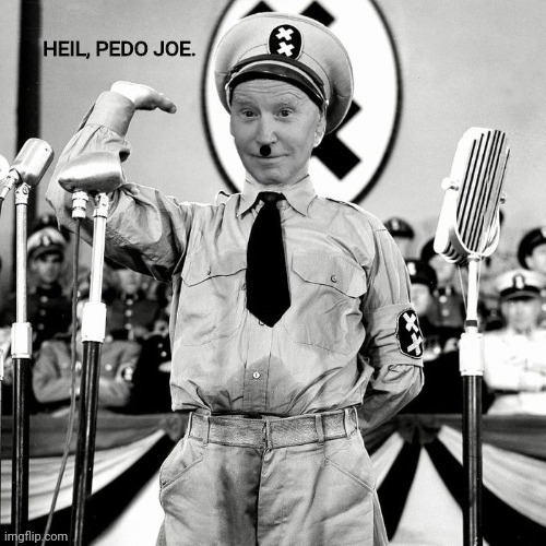 The Great Dictator | HEIL, PEDO JOE. | image tagged in joe biden,charlie chaplin,dictator,the dictator | made w/ Imgflip meme maker