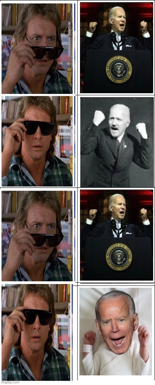 joe took 2 Weeks to get pumped full of drugs and practice a speech only to further embarrass himself again | image tagged in joe biden,pedophile,hitler,embarrassed,they live | made w/ Imgflip meme maker
