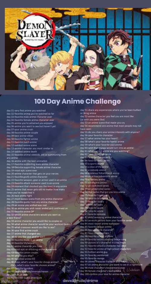 Day 16 | image tagged in 100 day anime challenge,demon slayer | made w/ Imgflip meme maker