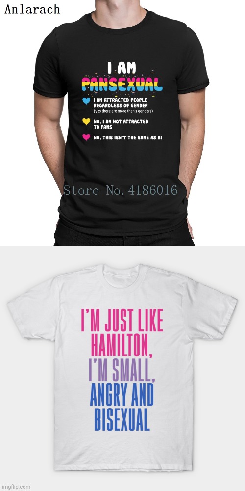 I found me (bi) and my ex (pan) shirts! | made w/ Imgflip meme maker
