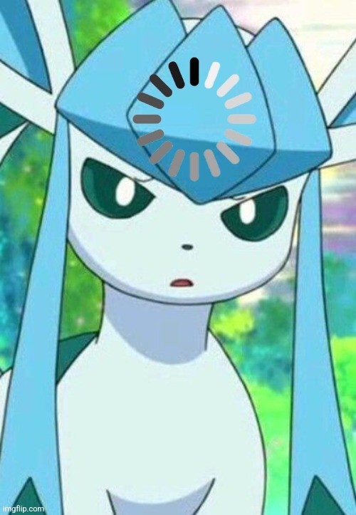 Glaceon confused | image tagged in glaceon confused | made w/ Imgflip meme maker