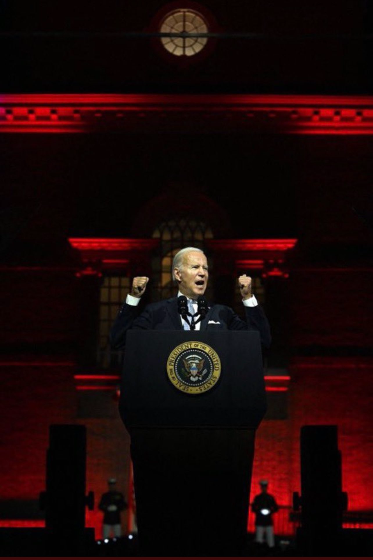 High Quality Joe Biden Evil Red Blank Meme Template