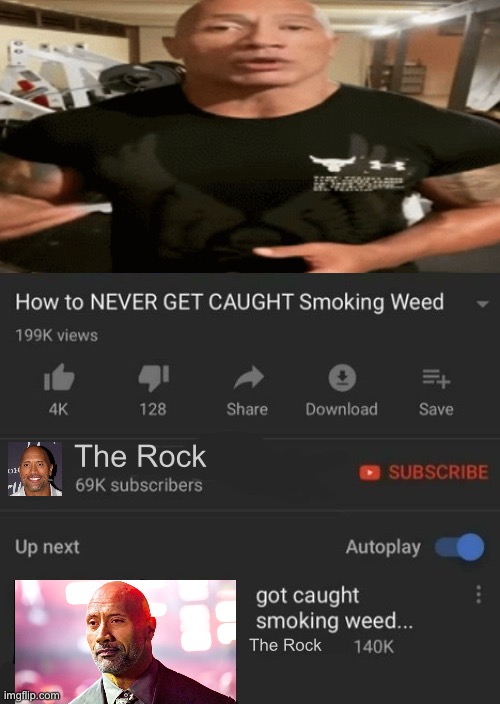 How to NEVER GET CAUGHT Smoking Weed / got caught smoking weed.. | The Rock; The Rock | image tagged in how to never get caught smoking weed / got caught smoking weed | made w/ Imgflip meme maker