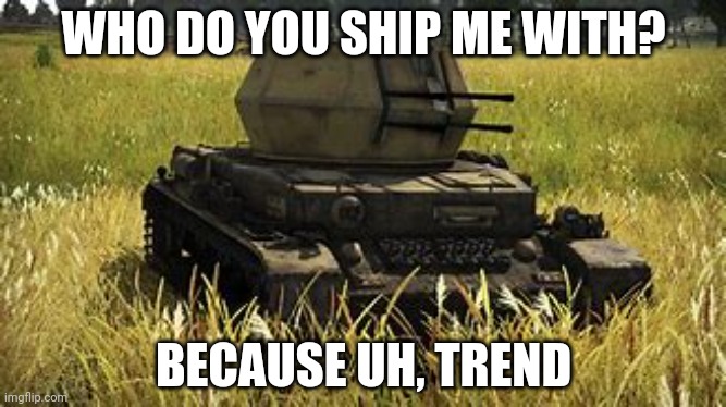 Wirbelwind | WHO DO YOU SHIP ME WITH? BECAUSE UH, TREND | image tagged in wirbelwind | made w/ Imgflip meme maker