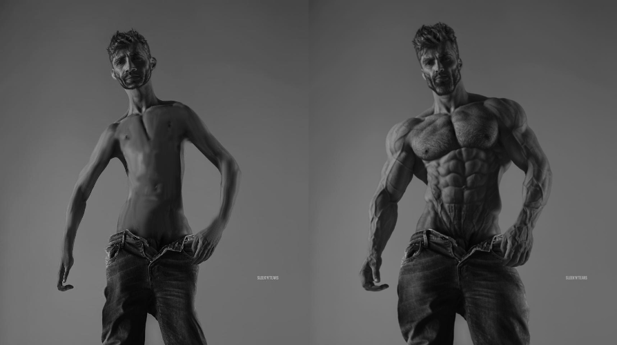 Giga chad template - Imgflip