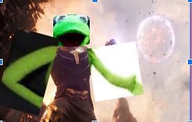 High Quality Messed up bad photoshop kermit Blank Meme Template