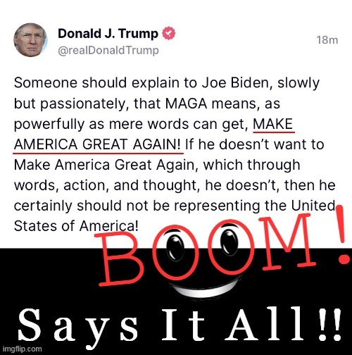 A HUGE Difference Between Tearing America Down & Making America Great Again, Joe! | image tagged in politics,donald trump,and now for something completely different,joe biden,maga,vs america last | made w/ Imgflip meme maker