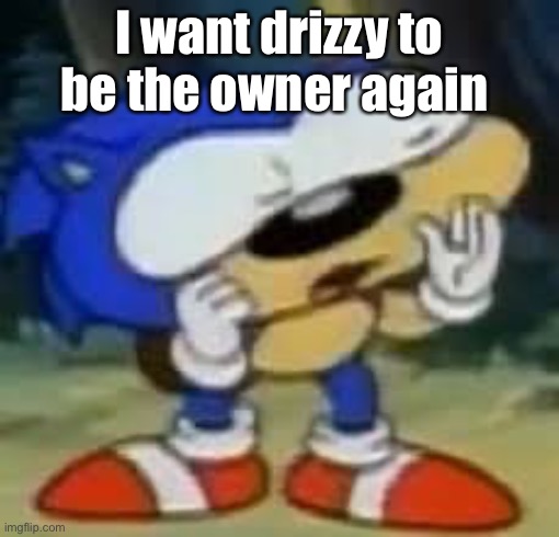 sonic huh? | I want drizzy to be the owner again | image tagged in sonic huh | made w/ Imgflip meme maker