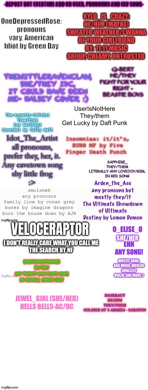 They/them is just for those who don't know me or my gender | DASKRAUT
HE/HIM
THEY/THEM
SOLDIER OF 3 ARMIES - SABATON | made w/ Imgflip meme maker