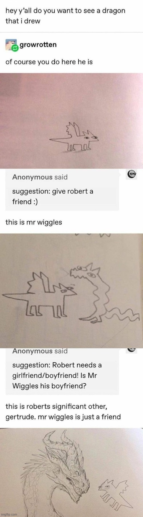 robert the dragon | image tagged in tumblr,dragons | made w/ Imgflip meme maker