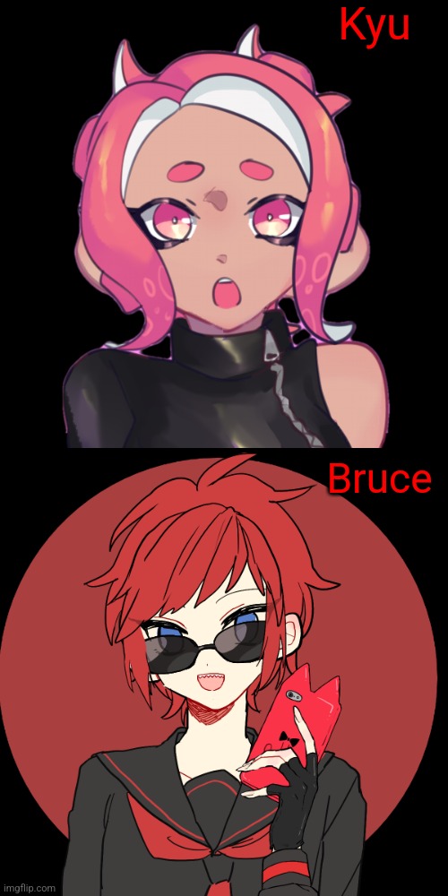 Pov: Your the popular kid and you see these two coming to school (details in comments) | Kyu; Bruce | made w/ Imgflip meme maker