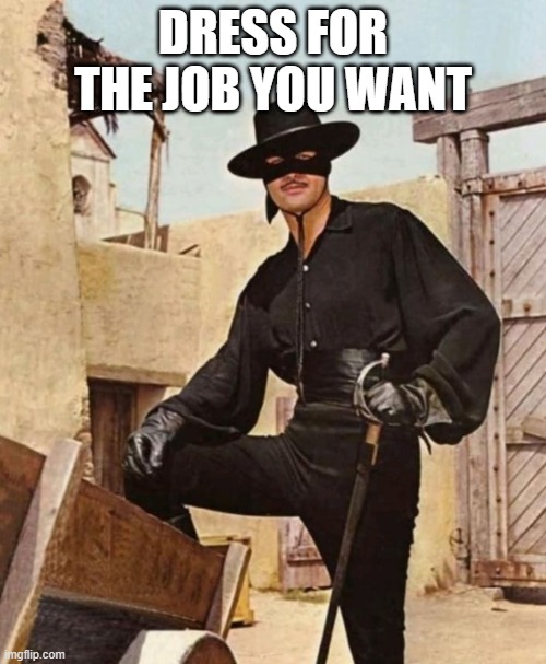 Zoro | DRESS FOR THE JOB YOU WANT | image tagged in zoro,funny memes,dress for the job you want | made w/ Imgflip meme maker
