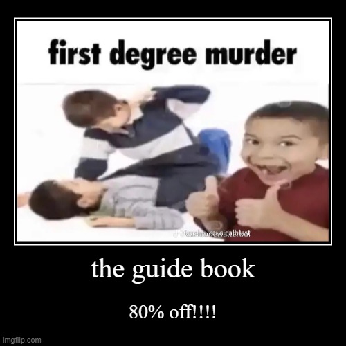 murder guide | image tagged in funny,demotivationals,not funny,not a gif,funny tag spam,real real real | made w/ Imgflip demotivational maker
